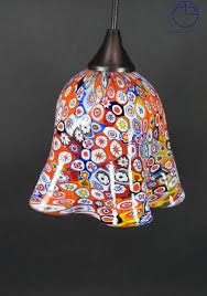 Venetian Glass Lamps With Murrina