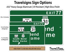 Notre Dame Highway Exit Sign