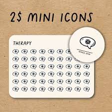 Therapy Mini Icon Stickers Speaking