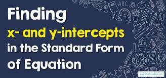 How To Find X And Y Intercepts In The