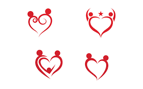 Love Heart Logo Icon Template Vector