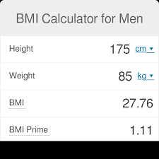 Bmi Calculator For Men Ranges