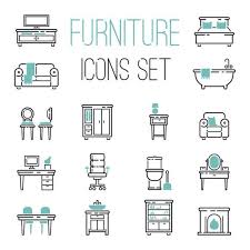 Furniture Icons Vector Ilration