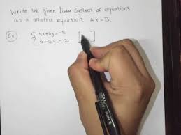 Linear Equations As A Matrix Equation