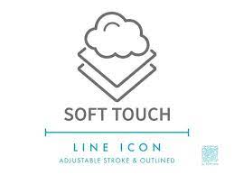 Soft Touch Textile Material Line Icon