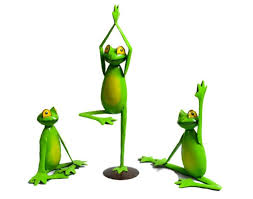 3 Yoga Frog Home Decor Garden Statue