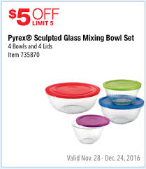 Pyrex Glass Mixing Bowl Set