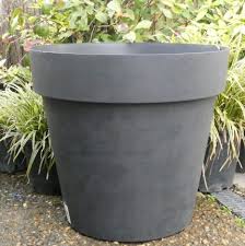 Anthracite Plastic 58cm Garden Pot