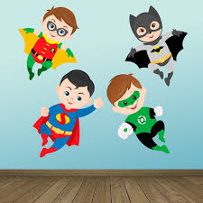 Kids Wall Sticker Kit Superheroes