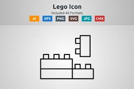 Lego Vector Outline Icon Graphic By