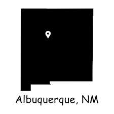 Albuquerque On New Mexico State Map