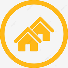 Realty Flat Yellow Color Rounded Vector