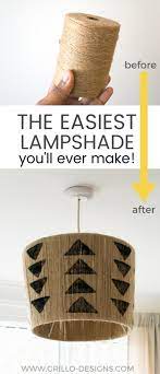 The Easiest Diy Jute Lampshade You Ll