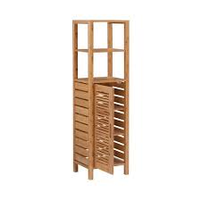 Linon Home Decor Brecken 13 In W X 11 In D X 46 5 In H Natural Bamboo Free Standing Storage Cabinet