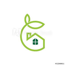 Letter G Green House Logo House Care