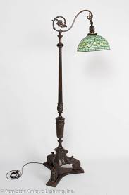 Carved Antique Wooden Bridge Lamp With