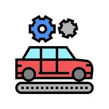 Manufacturing Car Color Icon Vector