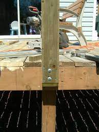 installing a new deck railing thumb