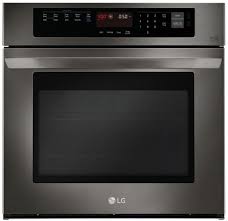 Lg 4 7 Cu Ft Single Wall Oven 30 W Black Stainless Steel