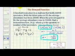 Ex Determine A Linear Demand Function