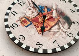 Quartz Wall Clock White Rabbit Alice In