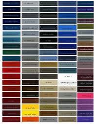 Car Paint Colors Paint Color Chart