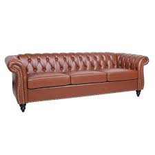 Faux Leather Chesterfield