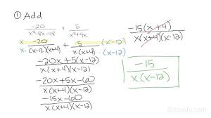 Adding Rational Expressions Involving
