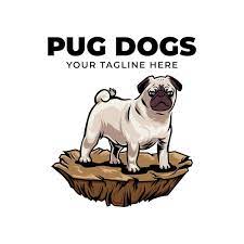 Cool Pug Dog Concept Logo Vector Icon