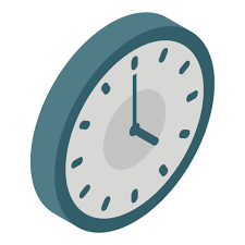 Wall Clock Icon Isometric Style