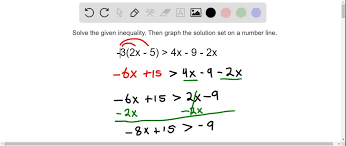 Solve Multi Step Inequalities Example