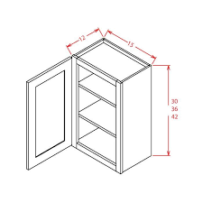 15x30 Single Glass Door Wall Cabinet