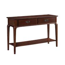 Leick Home Stratus Two Drawer Sofa Table Heartwood Cherry