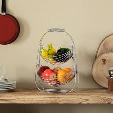Basicwise 2 Tier Fruit Swing Basket For