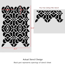 Geometric Allover Pattern Wall Stencil