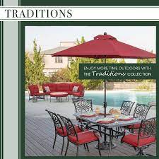 Hanover Traditions 7 Piece High Dining Bar Set With Fire Pit