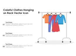 Colorful Clothes Hanging On Rack Vector