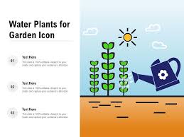 Water Plants For Garden Icon Ppt