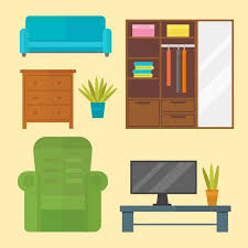 Furniture Home Decor Icon Set Indoor