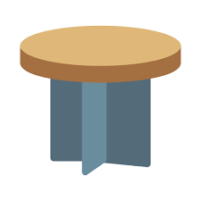 Round Table Vector Stall Flat Icon