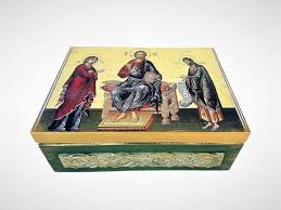 Greek Orthodox Icon Wooden Prayer Box