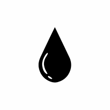 Water Drop Icon Logo Design Black And