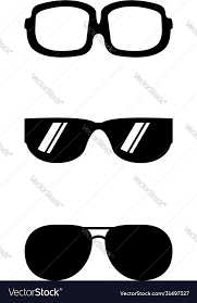 Sunglasses Icon With Glare Vector Image
