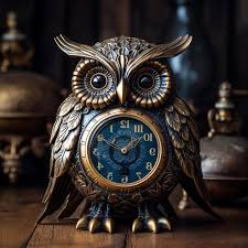 Premium Photo Owl Shaped Clock