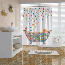 Modern Colorful Fun Kids Shower Curtain
