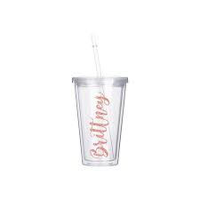 Clear 16oz Insulated Plastic Tumbler