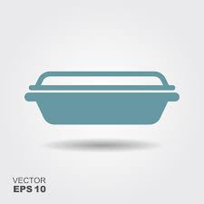 Glass Food Container Flat Vector Icon
