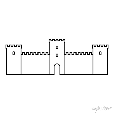 Castle Icon On White Wall Stickers