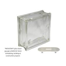 Redi2craft Cb0808w 7 5 In X 7 5 In X 3 125 In Wave Pattern Glass Block For Arts And Crafts 5 Pack