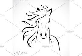 Vector Of Horse On White Background